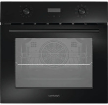 Čierna rúra Concept s priehľadným okienkom