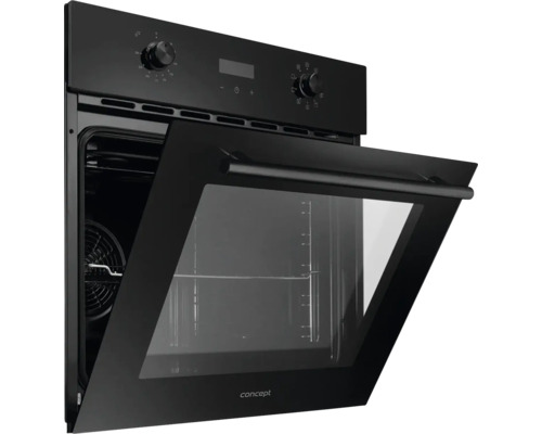 Vstavaná rúra s otvorenými dverami