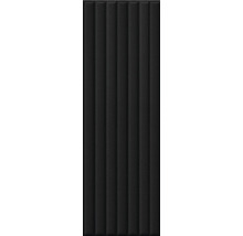Čierny panel s vertikálnymi rebrami