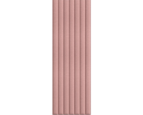 3D panely na stenu samolepiace Mini, zamatový vzhľad, ružové 76 x 22,5 cm Akustický panel s vertikálnymi drážkami na obklady stien a stropov
