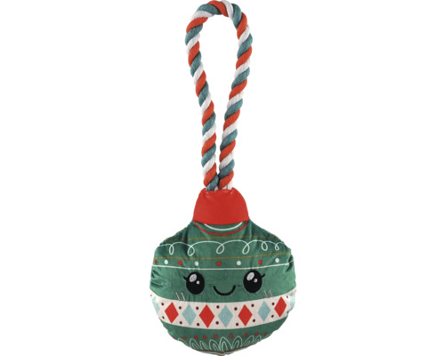 Hračka pre psov v tvare vianočnej gule s lanom