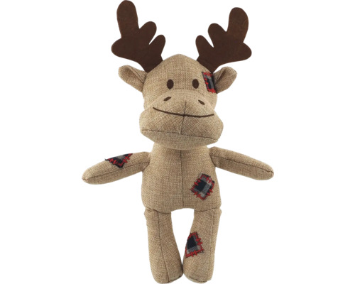 Dekoratívna figúrka losa z látky s parožím