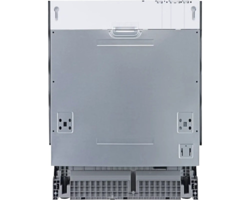 Pohľad zozadu na umývačku riadu s montážnymi prvkami