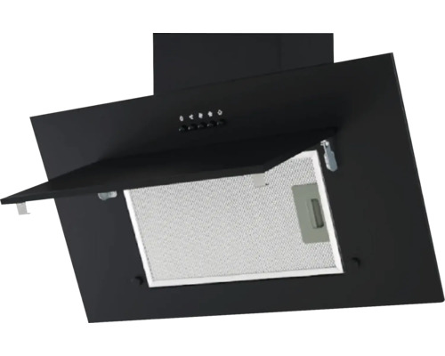 Čierny digestor s filtrom