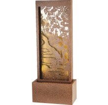 Dekoratívna izbová fontána s kvetinovým motívom a vodopádom