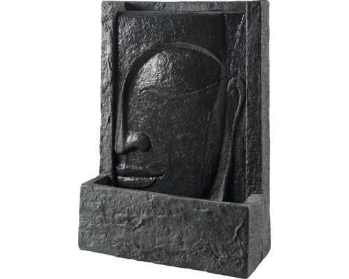 Záhradná fontána s tvárou Budhu z kameňa