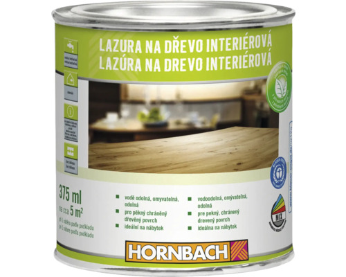 Lazúra na drevo do interiéru v plechovke od spoločnosti Hornbach