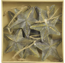 Sada hviezdicových príveskov s jutovým povrázkom v krabici