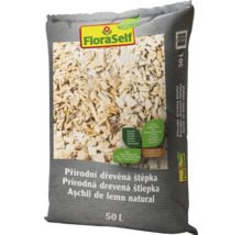 Balenie prírodnej drevenej štiepky FloraSelf, 50 litrov