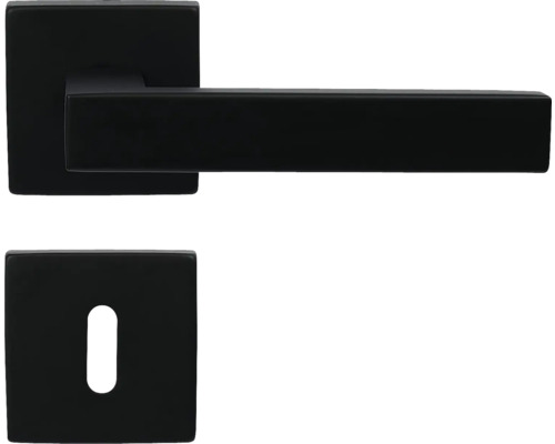 Sada dverového kovania s hranatou rozetou a kľučkou