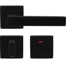 Čierna WC súprava s otočným zámkom