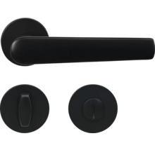 Čierna súprava kľučky ku dverám so zámkom