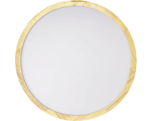 LED stropné svietidlo Eurakles PURE RC 60 W 4200/6600 lm 3000-6500K dub s diaľkovým ovládaním Okrúhle stropné svietidlo s dreveným rámom