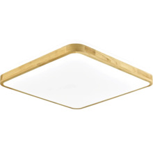 Štvorcové stropné svietidlo s dreveným rámom