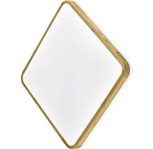 Štvorcové LED stropné svietidlo s dreveným rámom