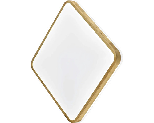 Štvorcové LED stropné svietidlo s dreveným rámom