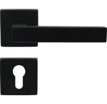 Sada kľučiek na dvere so štvorcovou rozetou a kľúčovou dierkou