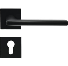 Súprava kľučky na dvere so štvorcovou rozetou a kľúčovou rozetou