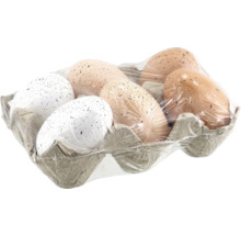 Balenie šiestich dekoračných vajec v rôznych farbách