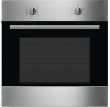 Vstavaná rúra z nehrdzavejúcej ocele so sklenenými dvierkami a otočnými gombíkmi