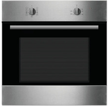 Vstavaná nerezová rúra s ovládacími gombíkmi a priehľadným okienkom