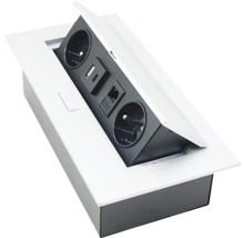 Zapustená zásuvková lišta s USB a sieťovým pripojením