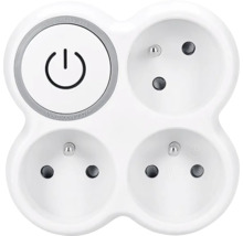 Rozbočovacia zásuvka so štyrmi zásuvkami a vypínačom