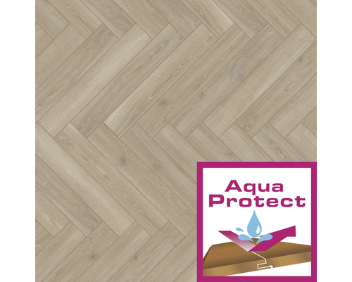 Laminátová podlaha 8.0 Source Oak 1747938 Parketová podlaha so vzorom rybej kosti s pečaťou Aqua Protect