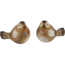 Dva dekoratívne keramické vtáky pre interiér