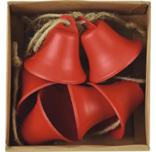 Dekoratívne červené zvončeky so šnúrkou v krabici