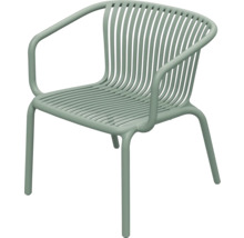 Záhradná stolička s podrúčkami, z kovu