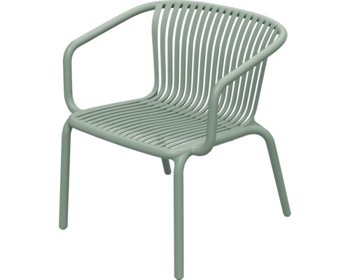 Záhradná stolička s podrúčkami, z kovu