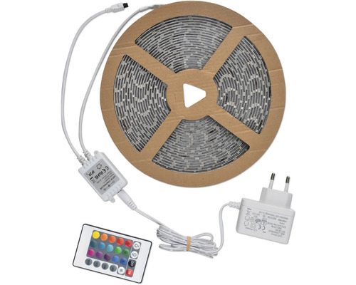 LED pásik na cievke s diaľkovým ovládaním a napájacím zdrojom