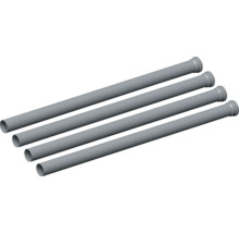 Štyri sivé odpadové rúry