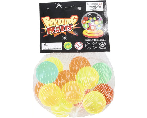 Hopíci 2,5 cm mix farieb 12 ks Balenie rôznofarebných skákacích loptičiek v sieťke