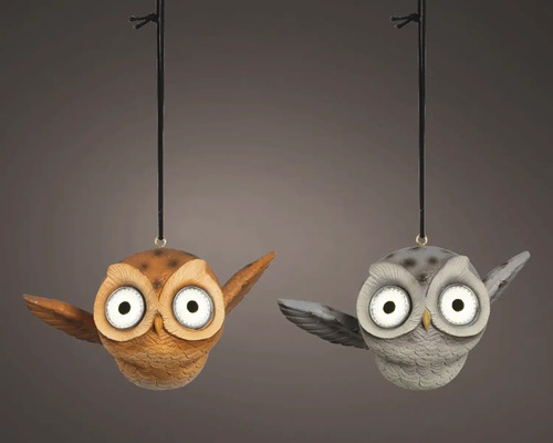 Dve dekoratívne sovy na zavesenie