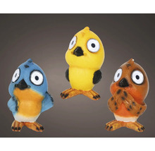 Tri dekoratívne vtáčie figúrky do záhrady