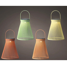 Štyri bambusové solárne lampy s rukoväťou