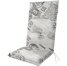 Podsedák na stoličku s vysokým operadlom a motívom poštových známok