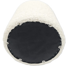 Spodná strana stoličky s látkovým poťahom a upevňovacími prvkami