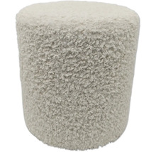 Okrúhla stolička s poťahom z teddy kožušiny