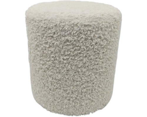 Okrúhla stolička s poťahom z teddy kožušiny