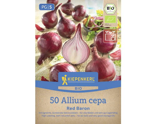 Cibuľoviny v bio kvalite Kiepenkerl 'Red Baron' 50 kusov Kiepenkerl Red Baron Bio cibuľka sadzačka, 50 kusov