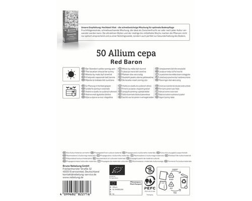 Balenie semien Allium cepa Red Baron