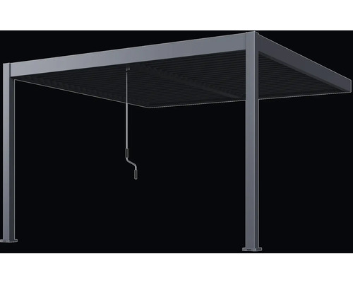 Lamelová pergola s kľukovým mechanizmom