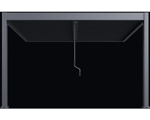 Pergola s nastaviteľnými lamelami a ručnou kľukou