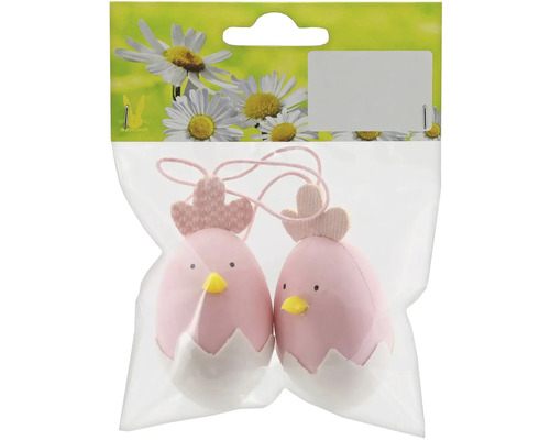 Dekoratívne figúrky kurčiat v obale škrupiny na veľkonočnú dekoráciu