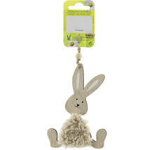 Závesná veľkonočná dekorácia z dreva s motívom zajačika