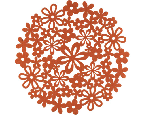 Dekoratívne okrúhle prestieranie s vyrezávaným kvetinovým vzorom