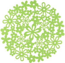 Dekorácia na stôl z plsti v tvare kvetiny